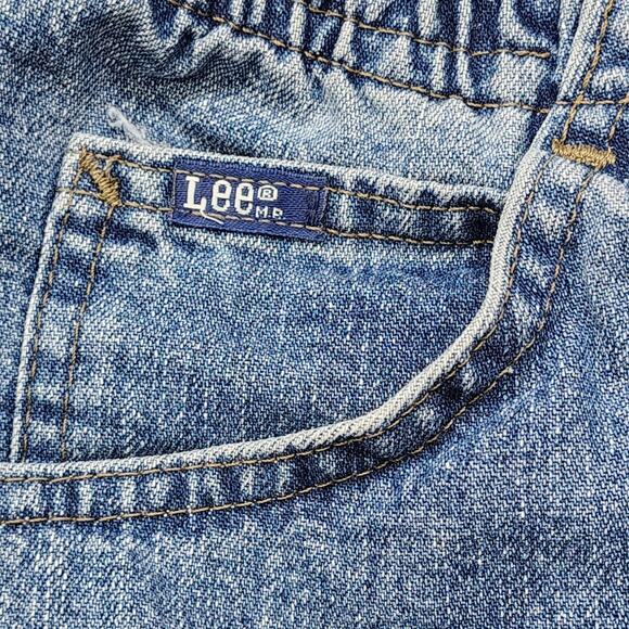 Vintage Lee Jeans Womens 20W Blue High Rise Tapered Leg Elastic Waist Mom Baggy - Picture 2 of 12